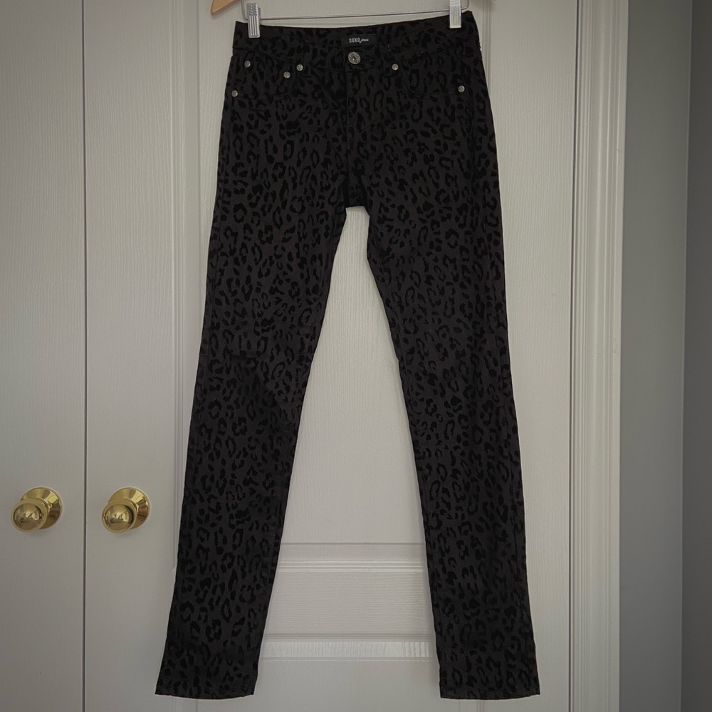 4 for $20 🖤 SUKO JEANS Black Leopard Print Skinny Jeans